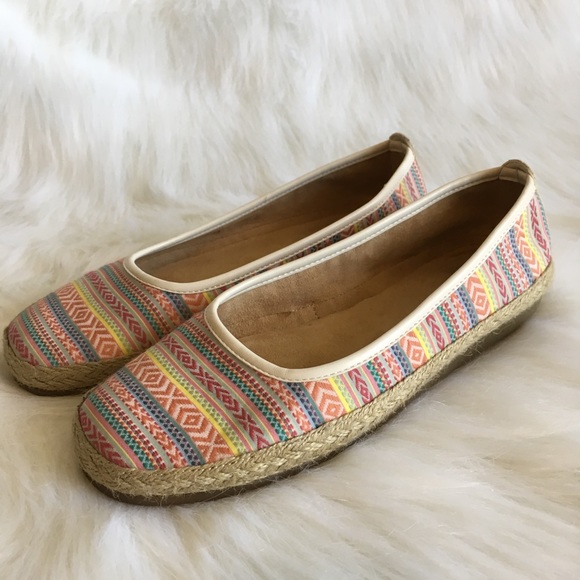 A2 By Aerosoles Shoes - A2 Braided Woven Striped Pastel Boho Flats